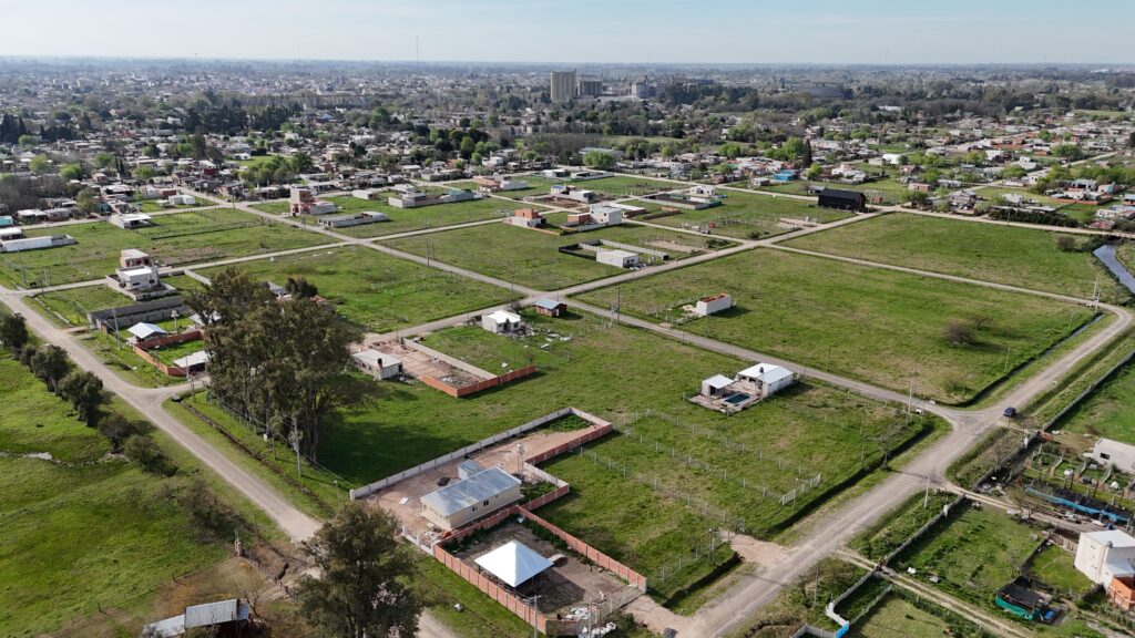 Vista aérea del barrio Las Cañita Cañuelas centro